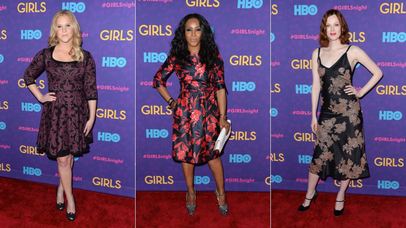 Illustration for article titled Awkward Hemlines and Slinky Slip Dresses at the Girls Premiere